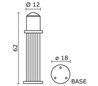 Balise de jardin COK IP55 E27 100W 62cm Brun cuivre