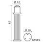 Balise de jardin COK IP55 E27 100W 82cm Noir