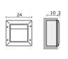 Lampe encastrable extérieur au mur DISPLAY IP65 18W G24 d2 Noir