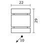 Appliques extérieures EMMA IP55 60W E27 Pierre Leccese