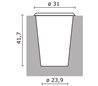 Lampe encastrable extérieur ELIO BIG IP67 150W G12 Inox