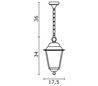 Lanterne d'extérieur suspension ELITE 4 IP43 E27 opaque Blanc