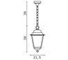 Lanterne d'extérieur suspension ELITE 4 IP43 E27 opaque Noir