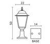 Luminaires d'extérieur Christer ELITE 4 IP43 E27 opaque Noir