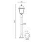 Lampadaire extérieur 1L. ELITE 4 IP43 E27 opaque Blanc