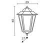 Lanterne d'extérieur Demie ELITE 6 IP43 E27 opaque Blanc