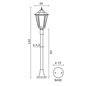 Lampadaire extérieur 1L. ELITE 6 IP43 E27 Transparent Blanc
