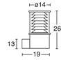 Appliques extérieures FIONA IP65 LED 9W 1180lm 3K Inox