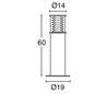 Balise de jardin FIONA IP65 26W G24 q3 Inox