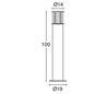 Balise de jardin FIONA IP65 26W G24 q3 Inox