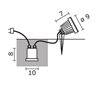 Projecteur extérieur FOCUS IP68 50W GU5,3 Noir