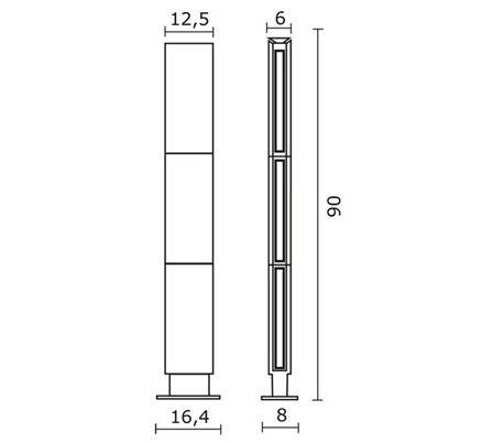 Balise de jardin MESINA IP55 2x21W G5 Pierre de lave