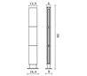 Balise de jardin MESINA IP55 2x21W G5 Pierre de lave