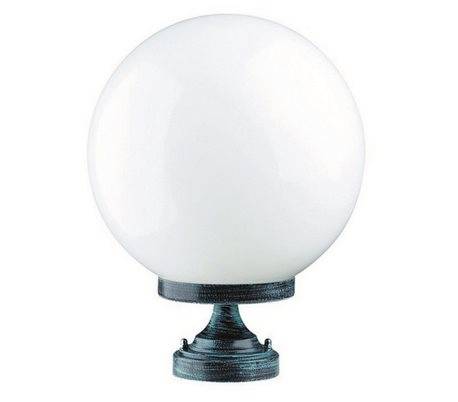 Balise de jardin GLOBI IP43 E27 Opalee Blanc