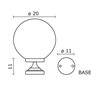 Balise de jardin GLOBI IP43 E27 Opalee Blanc