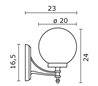 Appliques extérieures GLOBI IP43 E27 Opalee Noir