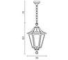 Suspension extérieure INDURA BIG 6 IP55 E27 Noir