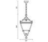 Suspension extérieure INDURA MEDIUM 4 IP55 E27 Noir