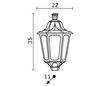 Lanterne d'extérieur Demie INDURA MEDIUM 6 IP55 E27 Noir