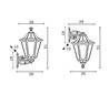 Appliques extérieures INDURA MEDIUM 6 IP55 E27 Noir