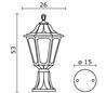 Balise de jardin INDURA MEDIUM 6 IP55 E27 Noir