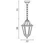 Suspension extérieure INDURA MINI 6 IP55 E27 Noir