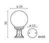 Balise de jardin INDURA Abat-jours IP55 E27 Noir