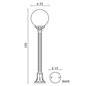 Lampadaire extérieur 1L. INDURA Abat-jours IP55 E27 Noir
