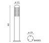 Balise de jardin JOY IP54 26W G24 d3 Inox
