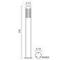Balise de jardin JOY IP54 26W G24 d3 Inox