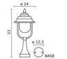 Balise de jardin KEO IP43 E27 Noir