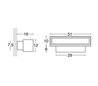 Appliques extérieures LINEA IP65 2x36W 2G11 gris