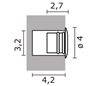 Lampe encastrable extérieur au mur MALTA IP67 LED 1,6W 158lm Inox 