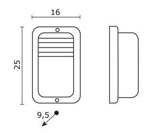 Appliques extérieures PRIMA IP44 60W E27 Noir