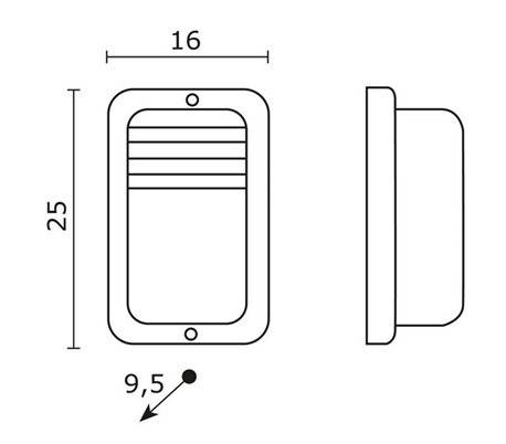 Appliques extérieures PRIMA IP44 60W E27 Noir