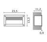 Lampe encastrable extérieur RIMA IP65 LED 8,7W 780lm 3K anthracite