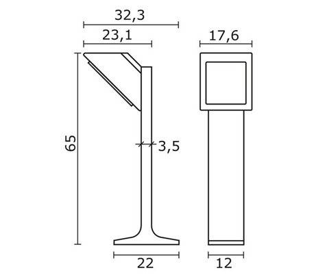 Balise de jardin SELECTA IP54 19W 1850lm 3K anthracite