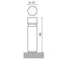Balise de jardin TIREA IP55 E27 100W Pierre Leccese