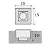 Lampe encastrable extérieur TAVALAN IP66 GX53 anthracite Carré