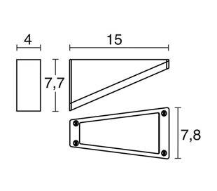 Appliques extérieures TRINGLO IP65 LED 4,5W 505lm 4K anthracite
