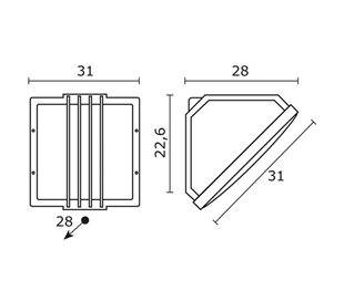 Appliques extérieures TRIPLO IP65 2x26W G24 d3 Blanc
