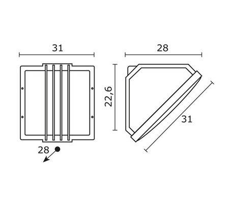 Appliques extérieures TRIPLO IP65 2x26W G24 d3 Blanc