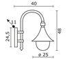 Appliques extérieures TROM IP43 60W E27 Noir