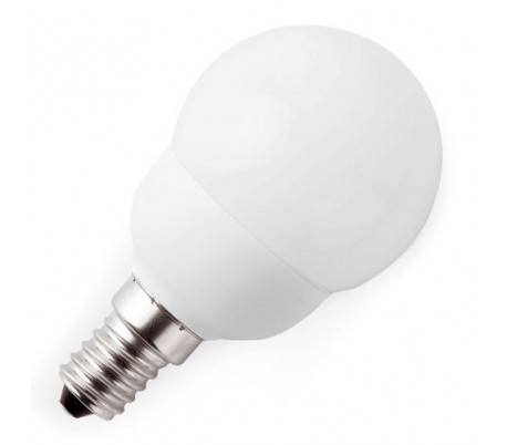Boîte 5 ampoules sphériques à faible consommation 9W E14 2700K 4U T2 15000h