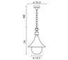 Suspension extérieure TROM IP43 60W E27 Blanc