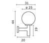 Appliques extérieures VIC IP43 E27 Ø20cm Noir