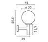 Appliques extérieures VIC IP43 E27 Ø25cm Noir