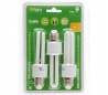 Blister 3 ampoules E27 11W 5000K 15000h 2 Puissance tuyau basse