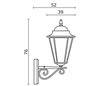 Appliques extérieures VILLA BIG IP43 E27 Noir