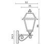 Appliques extérieures VILLA CHAP IP43 E27 Noir